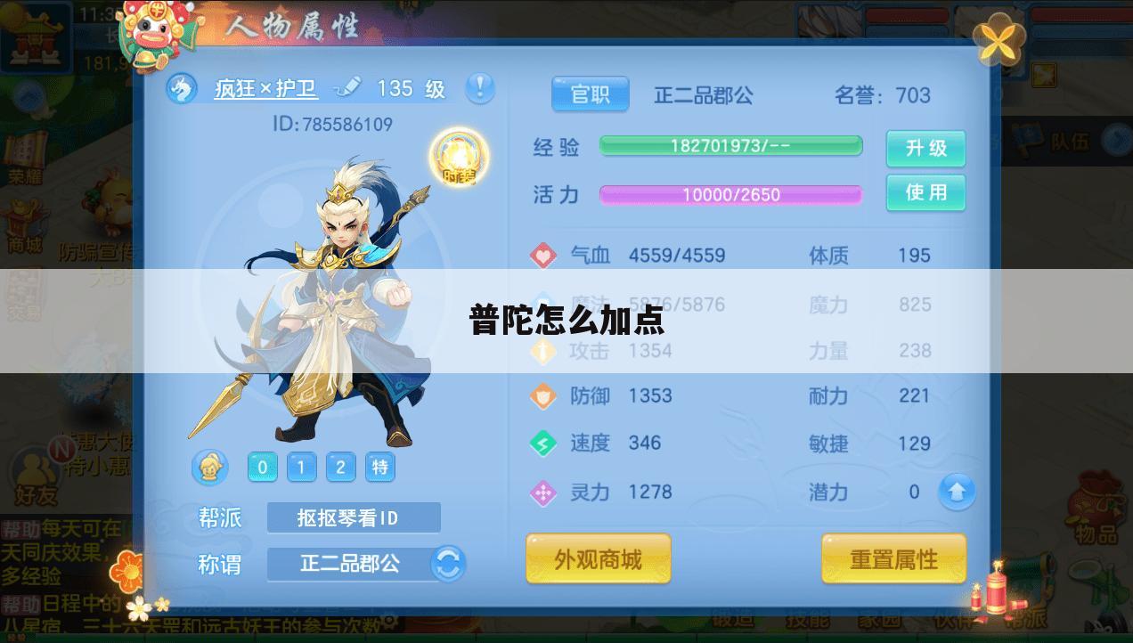 普陀怎么加点