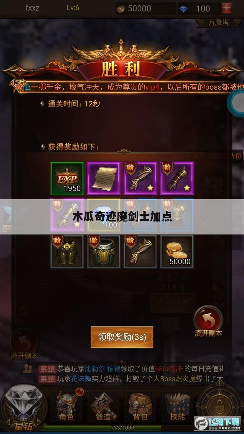 木瓜奇迹魔剑士加点