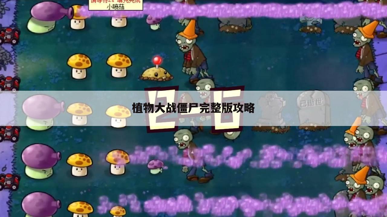 植物大战僵尸完整版攻略