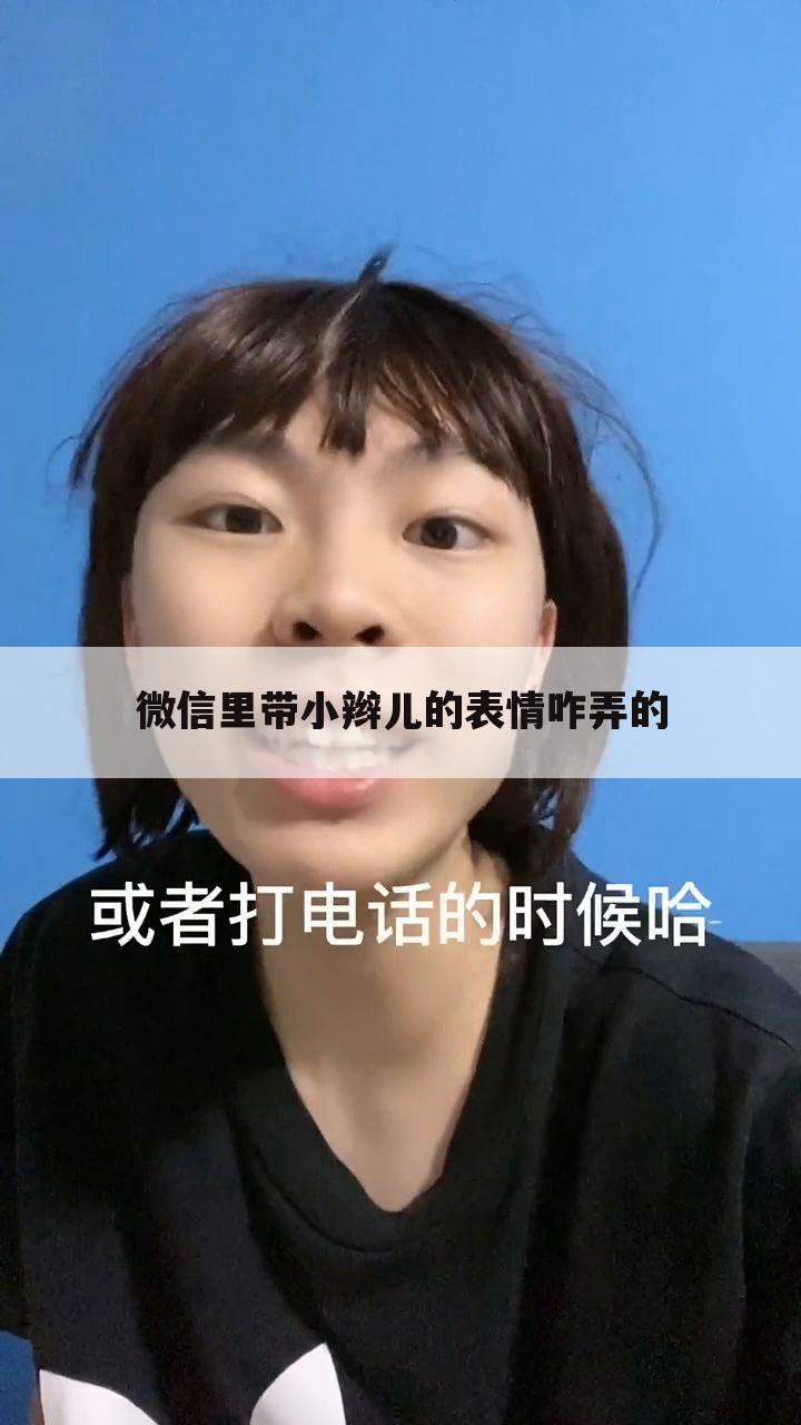 微信里带小辫儿的表情咋弄的
