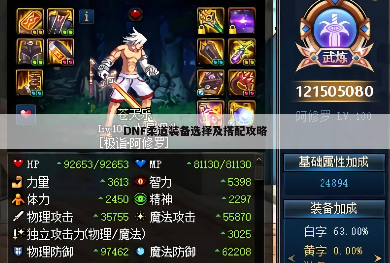 DNF柔道装备选择及搭配攻略
