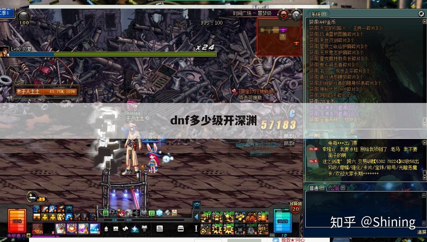 dnf多少级开深渊