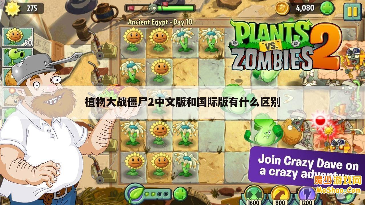 植物大战僵尸2中文版和国际版有什么区别