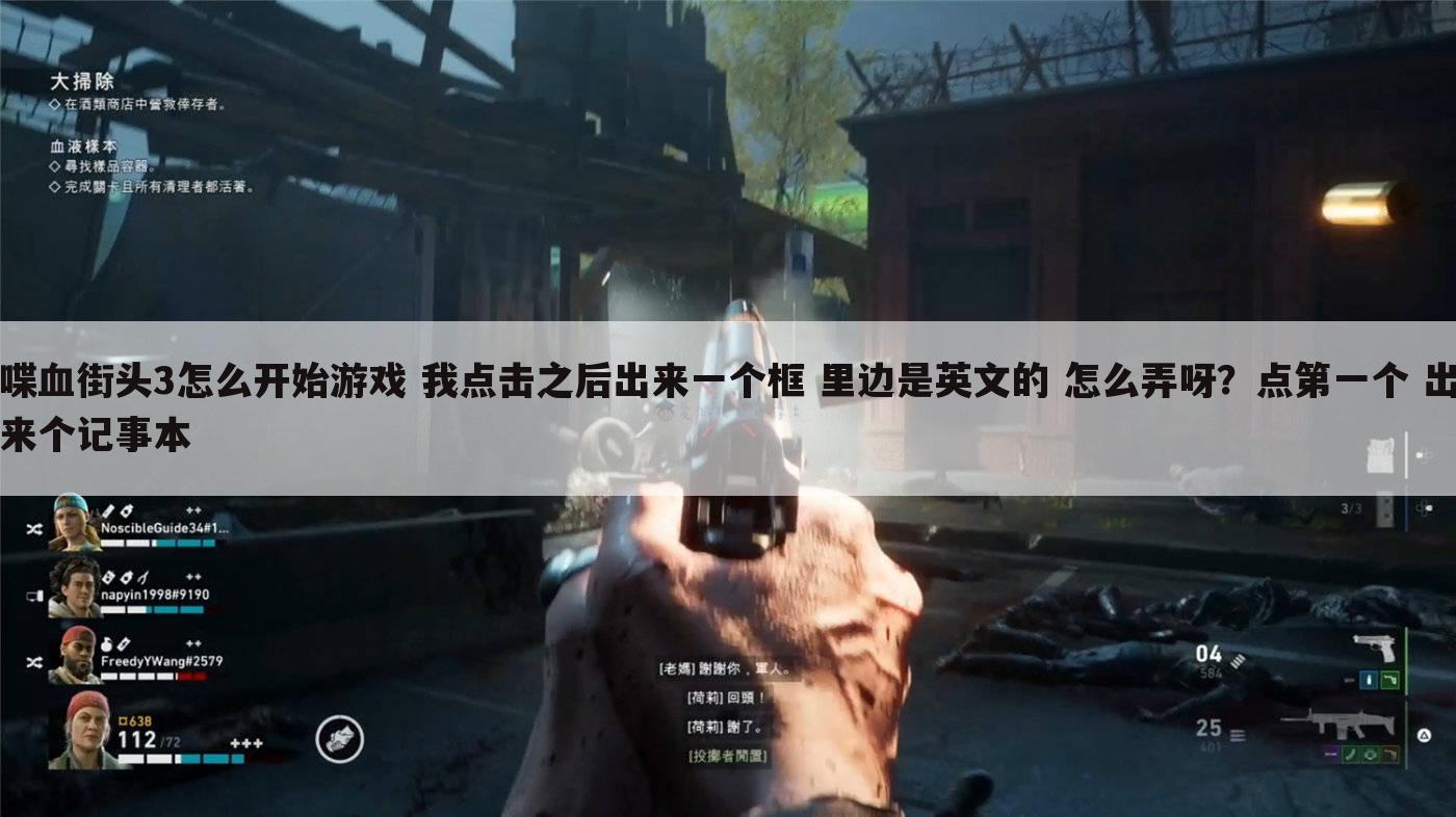喋血街头3怎么开始游戏 我点击之后出来一个框 里边是英文的 怎么弄呀？点第一个 出来个记事本