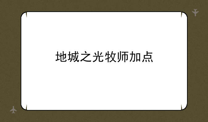 地城之光牧师加点