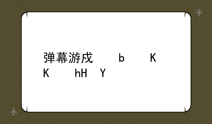 弹幕游戏是什么意思