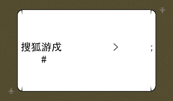 搜狐游戏公司怎么样