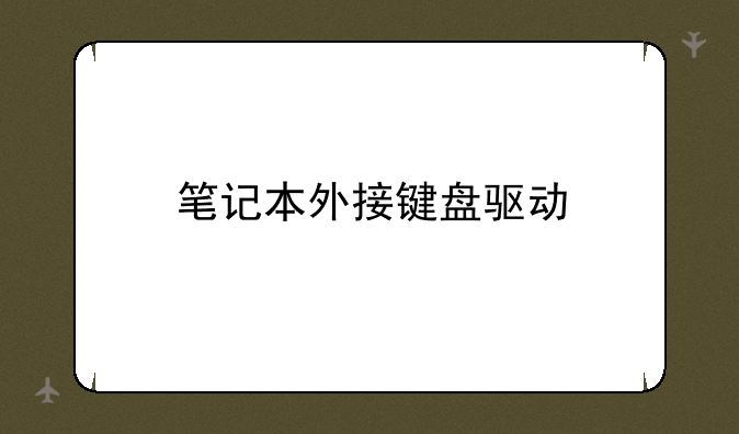 笔记本外接键盘驱动